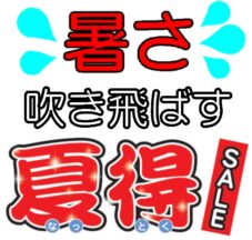 暑さ吹き飛ばす夏得セール【7/22(火)～8/10(日)】 イメージ